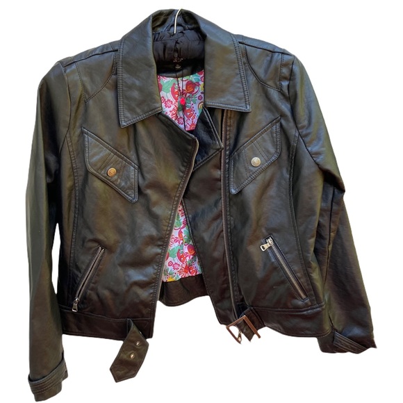 Dollhouse Jackets & Coats Dollhouse Faux Leather Pvc Biker Jacket